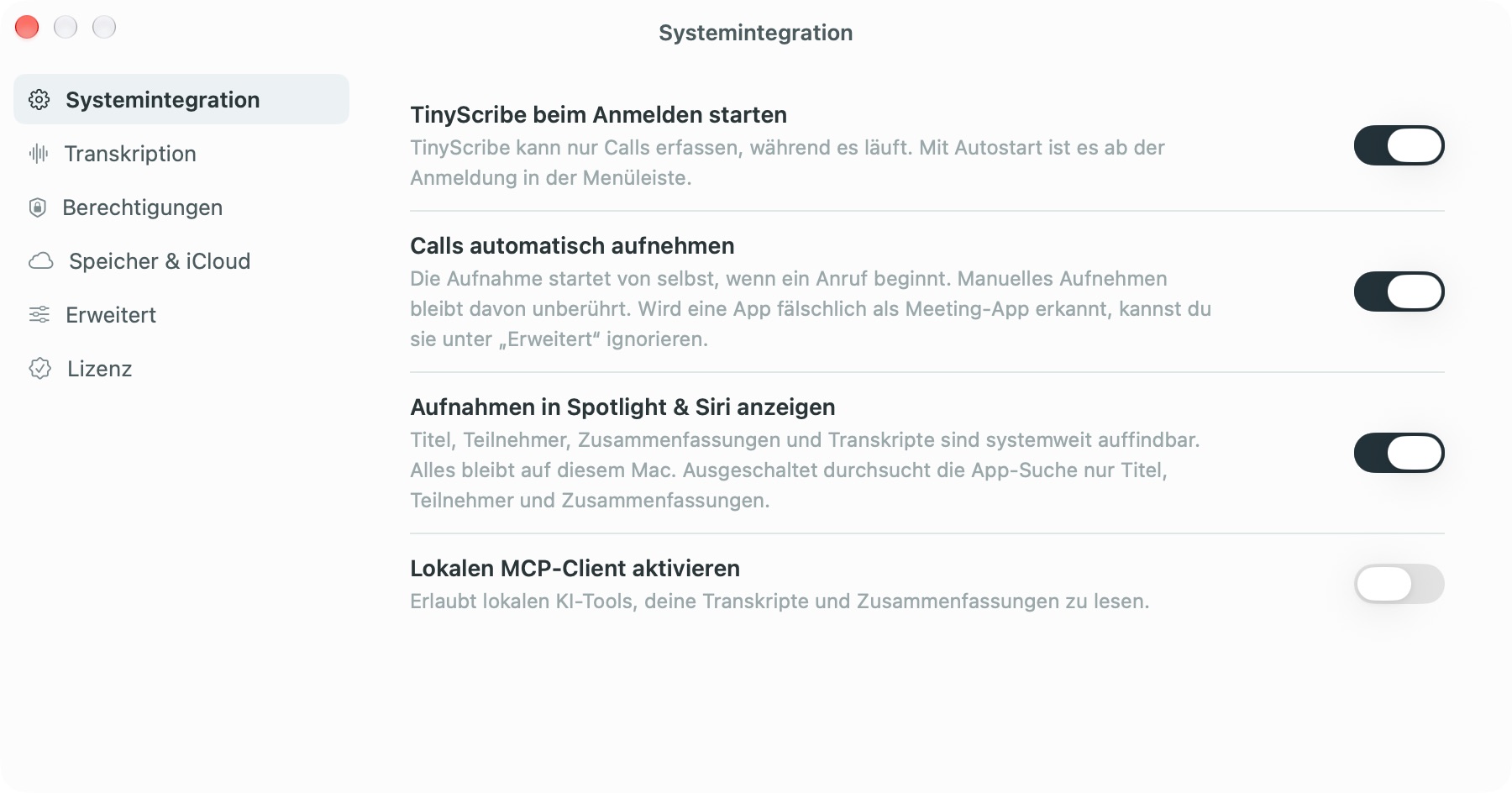 Privatsphäre voreingestellt